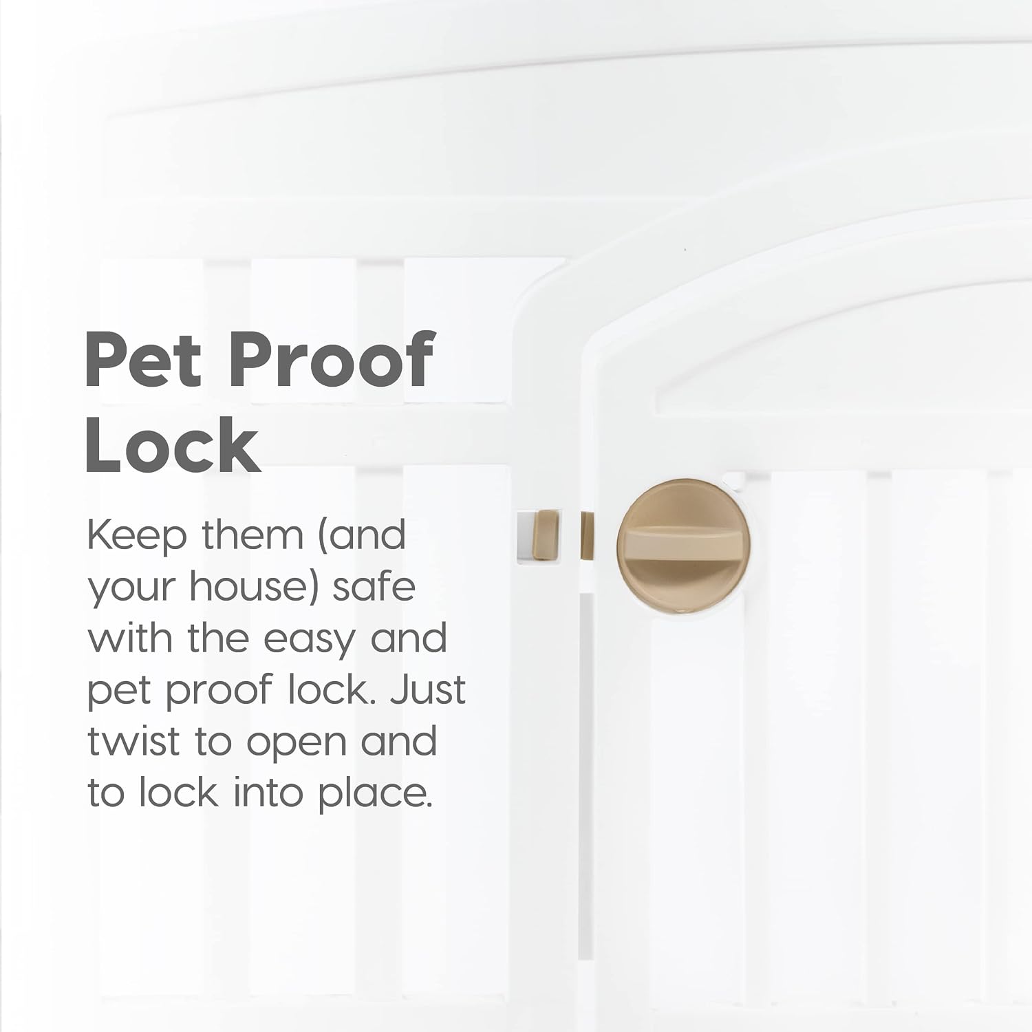 IRIS USA 8-Panel Dog Playpen, Pet Enclosure, White