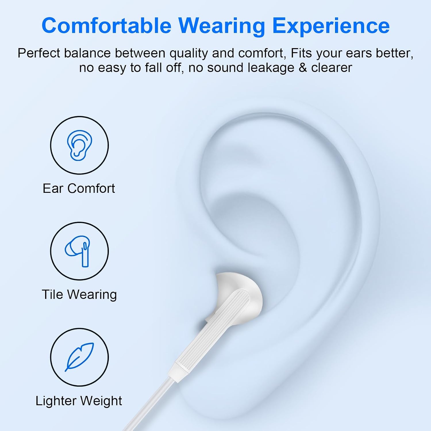 USB C Wired Earbuds Ear Buds for iPhone 17 16 Pro Max 16e 16 Plus 16Pro 15