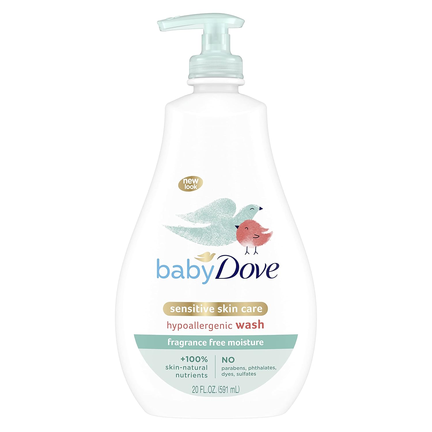 Baby Dove Sensitive Moisture Tip to Toe Wash and Shampoo 20 oz, Pack of 4