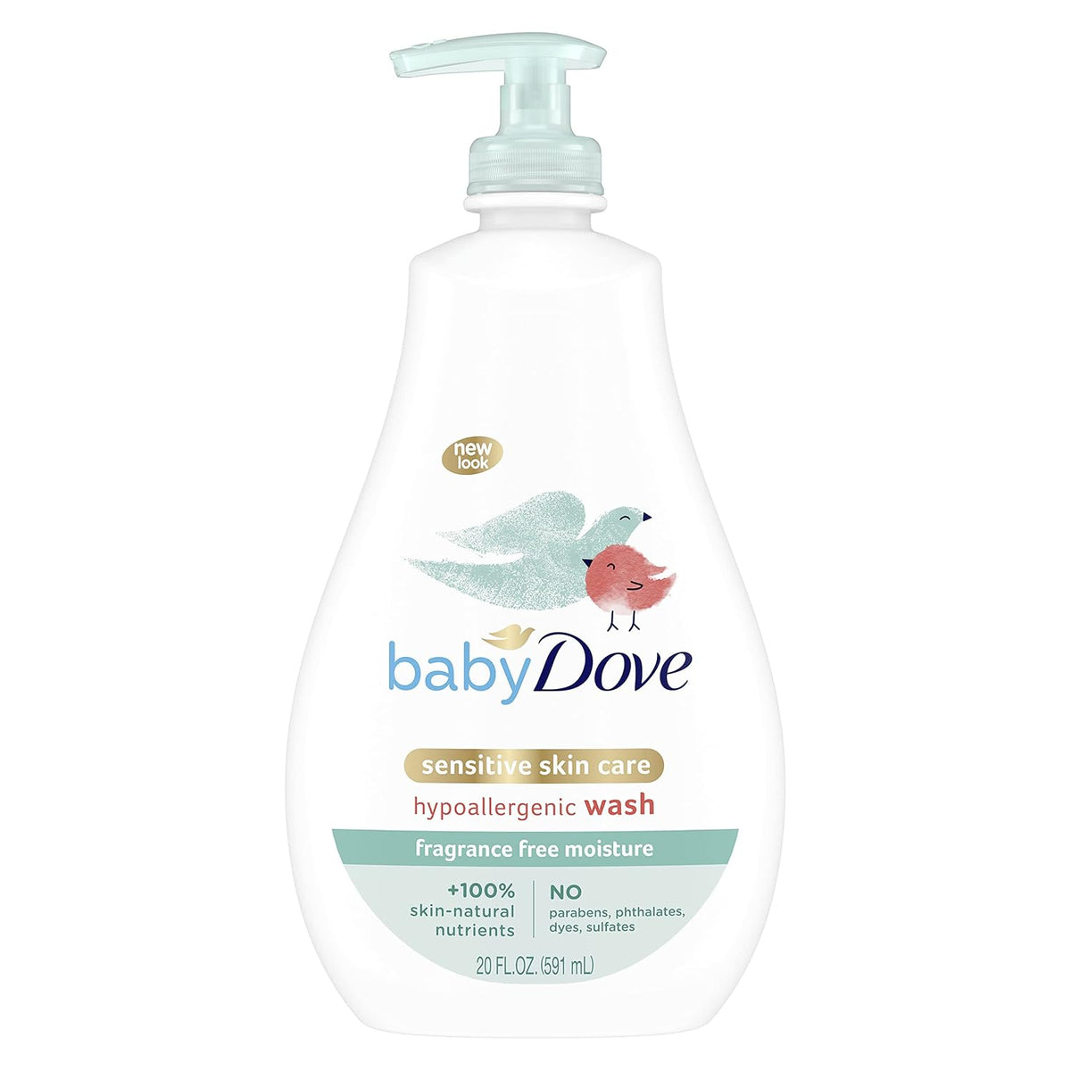 Baby Dove Sensitive Moisture Tip to Toe Wash and Shampoo 20 oz, Pack of 4