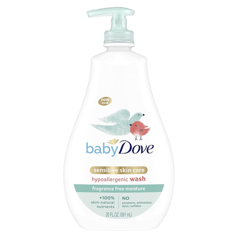Baby Dove Sensitive Moisture Tip to Toe Wash and Shampoo 20 oz, Pack of 4