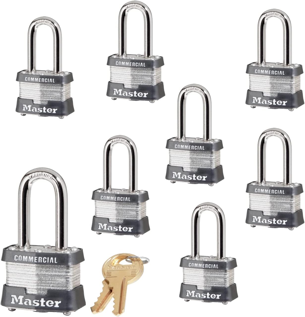 Master Lock - (6) Keyed Alike Locks w/ 12 Keys, 3NKALF-6 w/BumpStop Technologiy