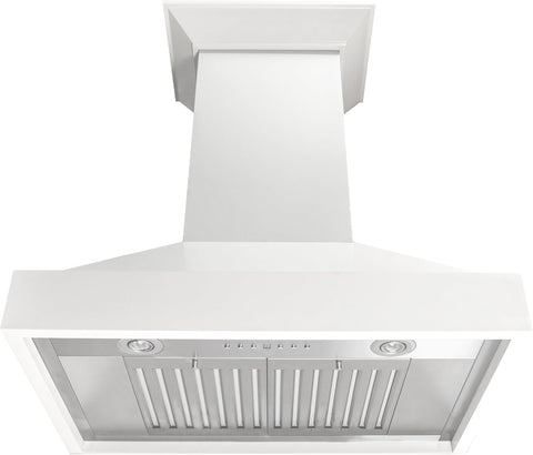 ZLINE 30 in. Wooden Wall Mount Range Hood in Smooth Bright White Finish (KBWW-30)