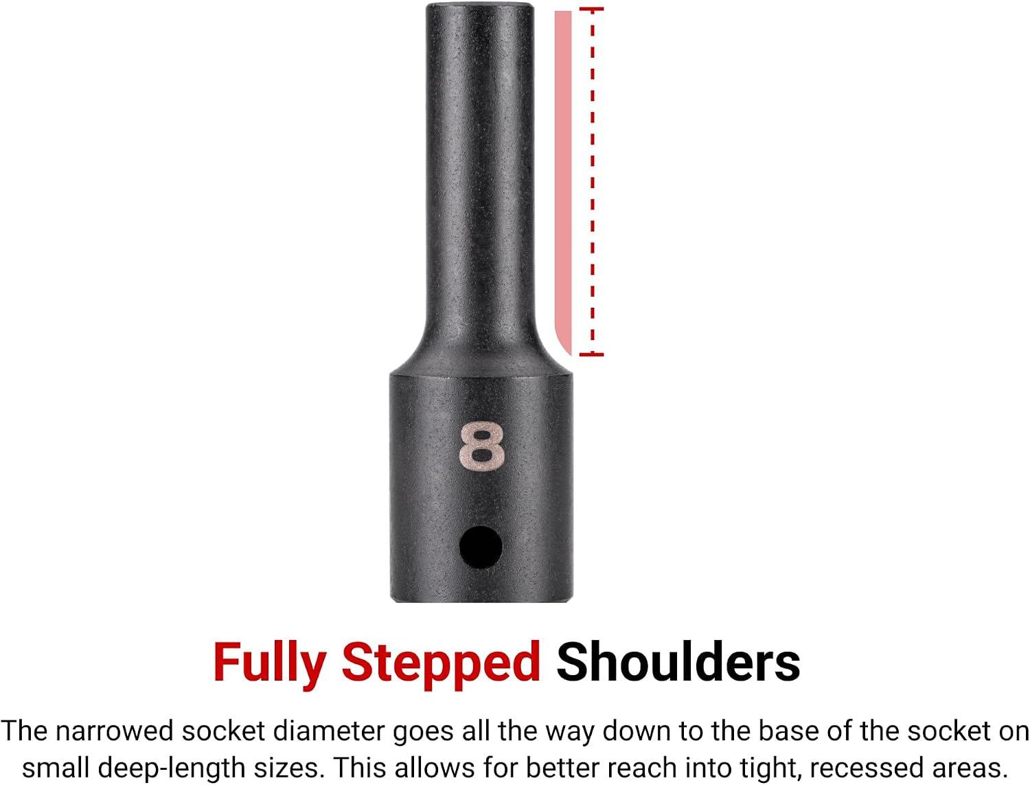 TEKTON 1/2 Inch Drive x 3/4 Inch 6-Point Impact Socket | SID23019