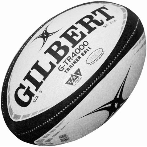 Gilbert G-TR4000 Rugby Training Ball – Hand Stitched with Patented Triangular Grip – Durable 3-Ply Waterproof Surface for College & Club Practice