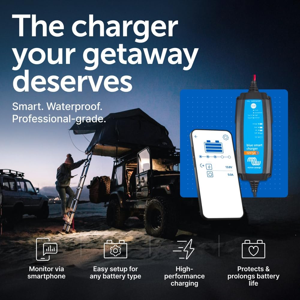 Victron Energy Blue Smart IP65 Smart Car Battery Charger 12V 5A