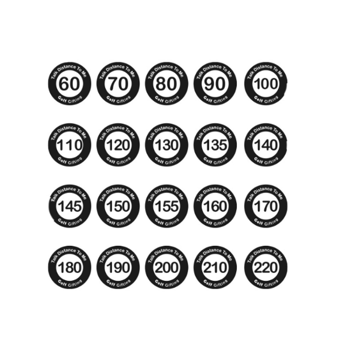 Aosekaa 20Pcs Golf Distance Marker Golf Marker Tool Engraved Easy Installation Golfer Gifts Golf Equipment Golf Club Name Markers, Black