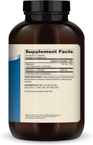 Dr. Mercola Magnesium Advanced, Magtein Magnesium L-Threonate, 270 Capsules