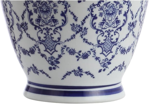 JONATHAN Y Juliana 26.25" Chinoiserie Ceramic Urn Table Lamp, Blue/White