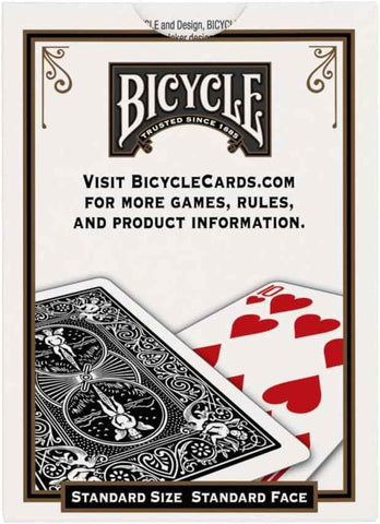 Bicycle Black Playing Cards Standard Index Poker Size Classic Deck
