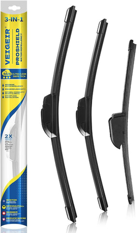 3 Pack Windshield Wiper Blades Compatible with Hyundai Elantra 2012-2016 / Hyundai Elantra GT 2013-2017 Original Factory Quality Front Rear Wipers Blade Set for My Car - 28" 14" 13"