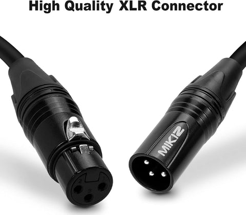 XLR Cables for Microphone 15 Ft 6 Pack, XLR Male to Female Patch Cord