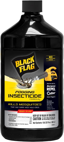 Black Flag 64 oz. Fogging Insecticide Ready-to-Use Controls Mosquitoes, Biting Flies and Flying Insects in Lawns, Patios and Gardens, 190256, 64 Ounce (Pack of 2)
