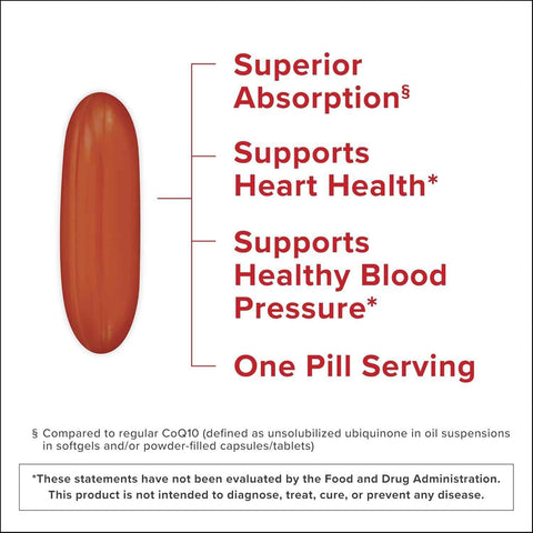 Qunol Mega Ubiquinol CoQ10 100mg, Superior Absorption, 100 Softgels | #1 Cardiologist Recommended Supplement for Heart Health, Coenzyme Q10 Supplement to support Vascular Health & Cellular Energy
