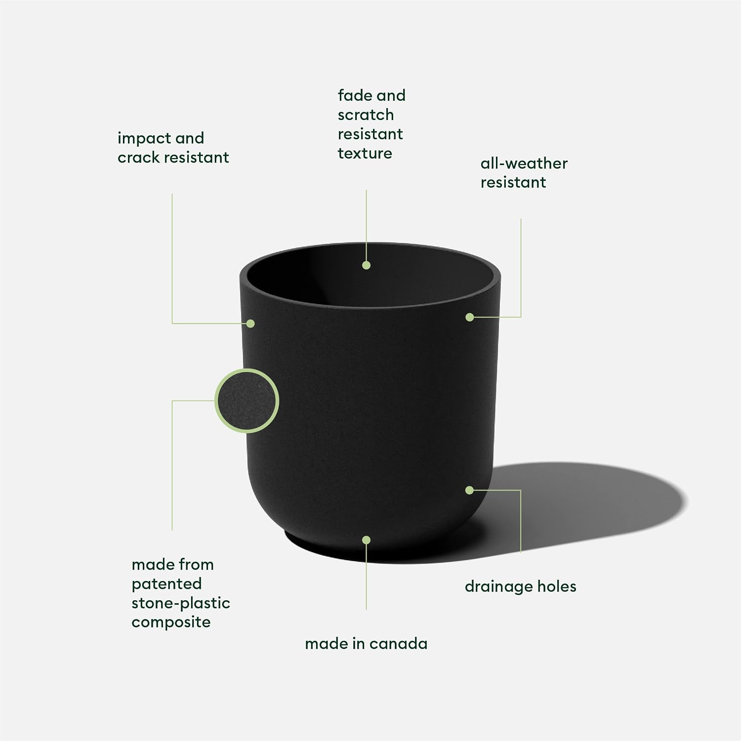 Veradek Mason Series Lima Planter - Large Round Outdoor Planter