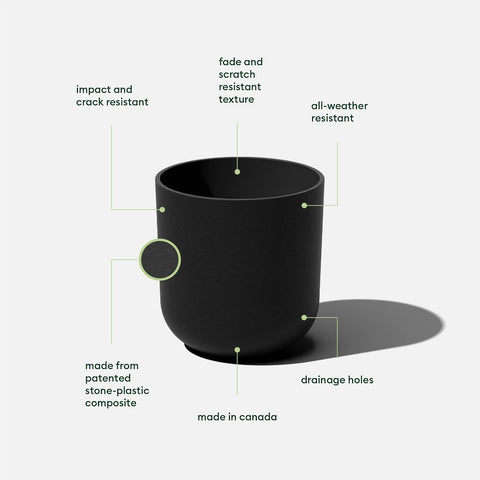 Veradek Mason Series Lima Planter - Large Round Outdoor Planter