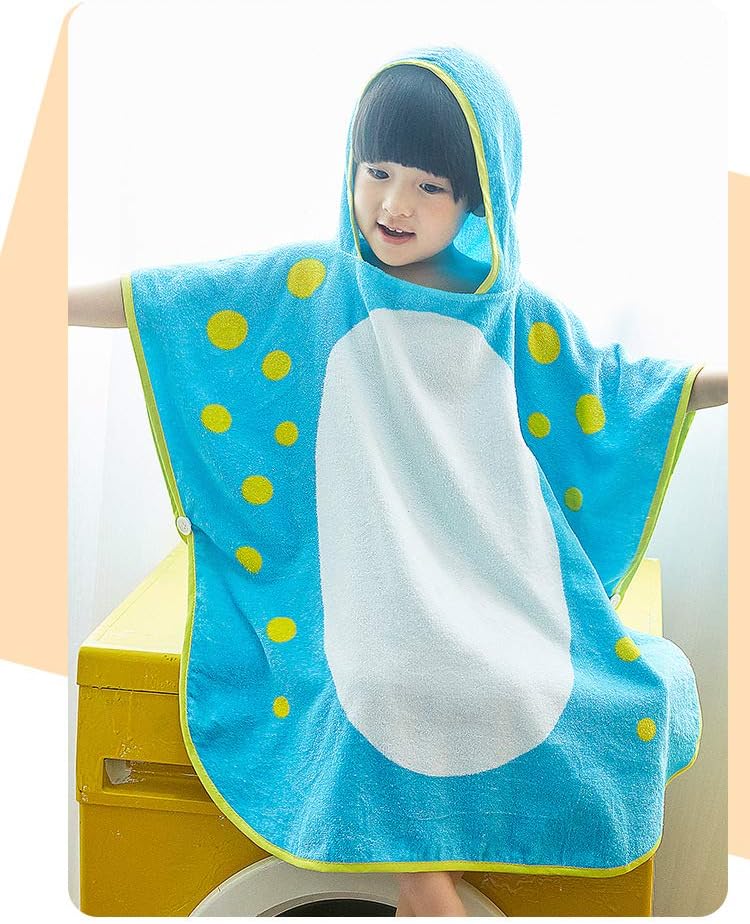 Soft Cotton Baby Bath Towel Beach Towel Bathrobe for Kids 0-8 years