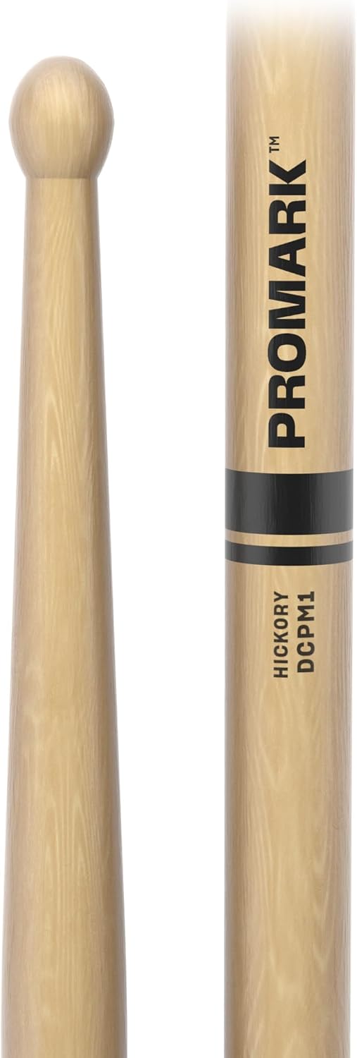 ProMark DCPM1 Hickory Marching Drumsticks, Wood Tip