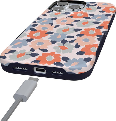 Casely iPhone 16 Pro Max Case | Field of Flowers | Pastel Floral | Bold Protective Design | Compatible with MagSafe