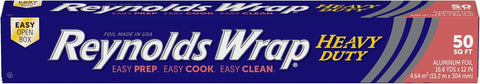 Reynolds Wrap Heavy Duty Aluminum Foil Roll, 12 Inch Wide, 50sq ft