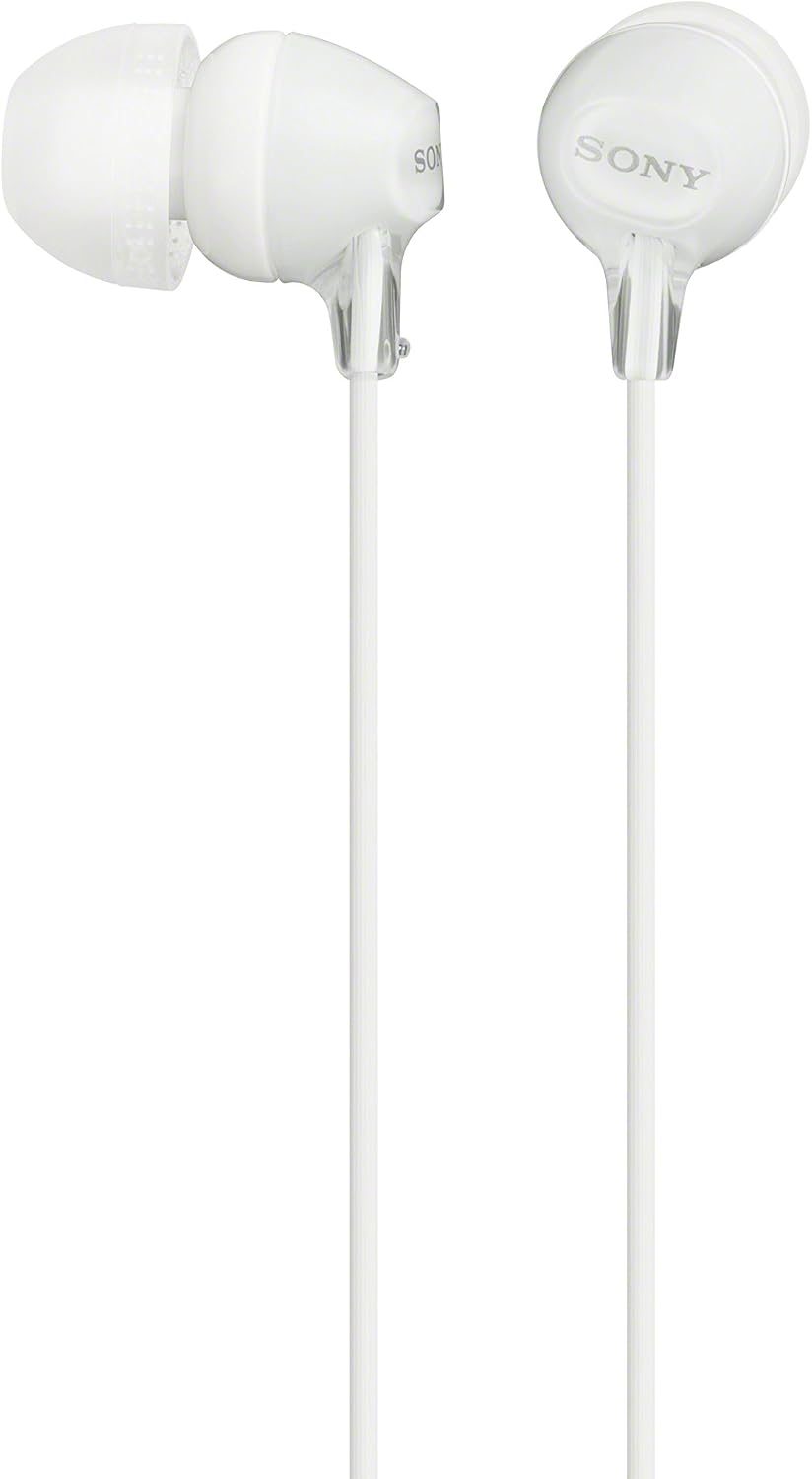 Sony MDREX15LP in-Ear Earbud Headphones, White (Pack of 2)