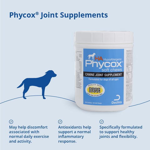 Phycox HA Hypoallergenic Dog Joint Supplement Soft Chews, 120 Ct