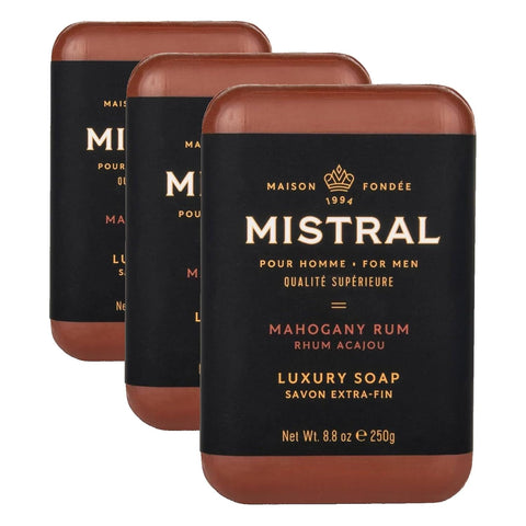 Mistral Men’s Luxury Bar Soap for Men, Classics Gift Set (4 x 8.8 oz)