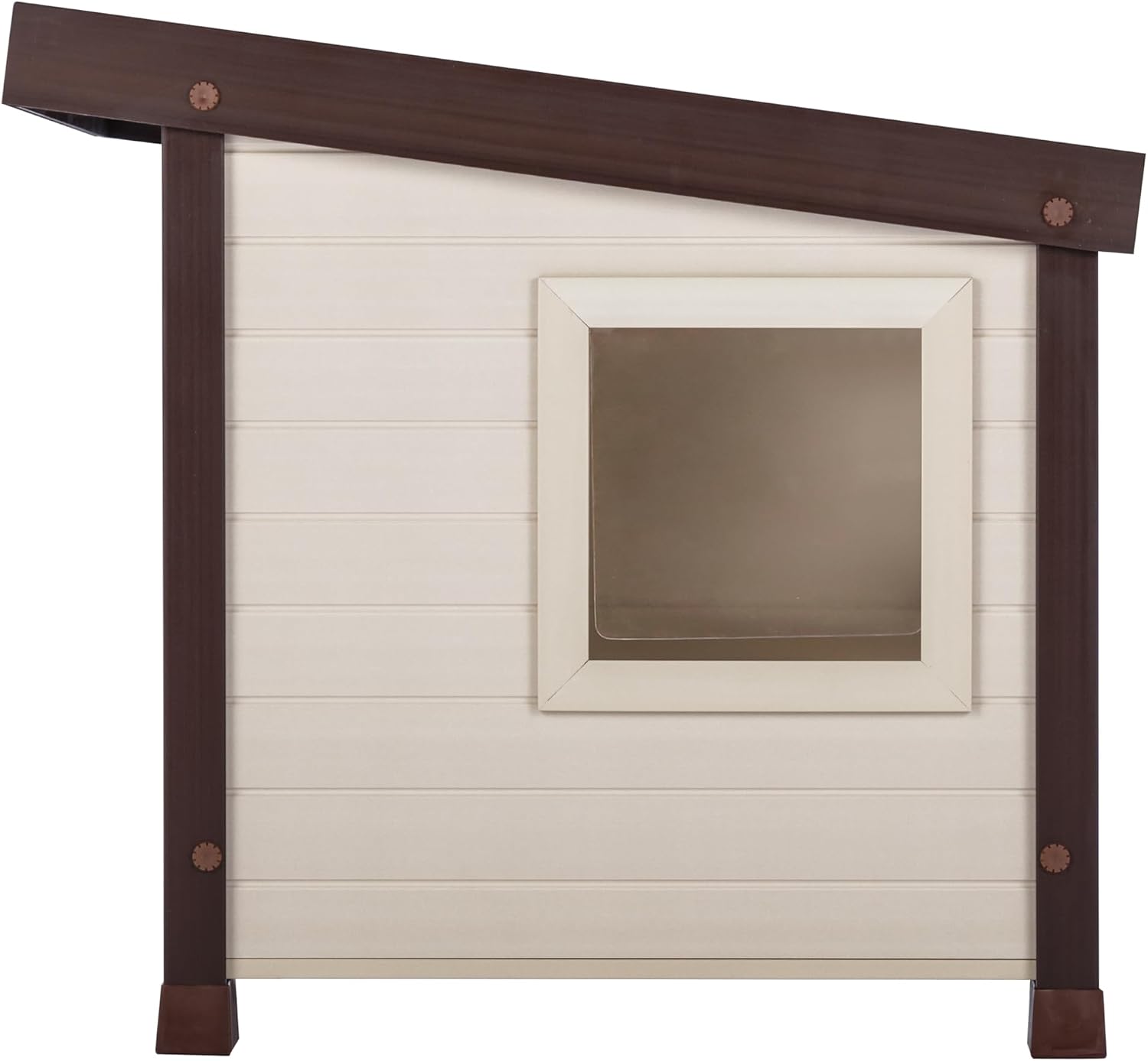 New Age Pet® ECOFLEX® Albany Outdoor Cat House, Maple/Brown