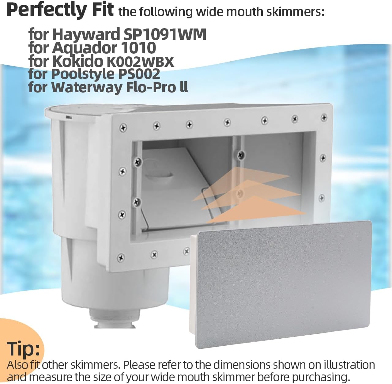 Pool Wide Mouth Skimmer Winter Plug for Hayward SP1091WM for Aquador 1010