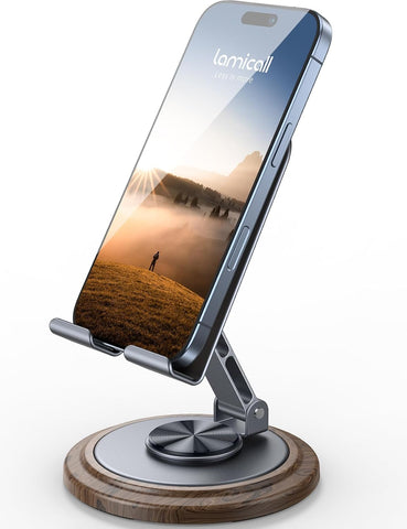 Lamicall Sturdy Grey Phone Stand, Desk Accessories for Men