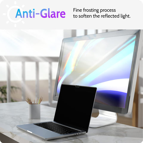 Peslv Magnetic Privacy Screen Compatible With MacBook Air 15 Inch (2023-2024, M2 M3 Chip) - A2941 A3114, 15inch Removable Matte Anti Blue Light Glare Filter for Mac Air 15.3" Laptop