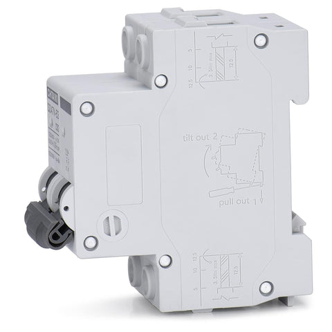 AC Miniature Circuit Breaker, 32 Amp 120V/240V 2 Pole DIN Rail Mount Circuit Breaker, Thermal Magnetic Trip, Solar AC Disconnect Switch MCB C32