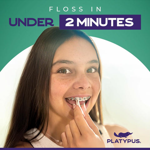 Platypus Orthodontic Flossers for Braces, 30 Count (Pack of 4)