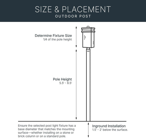 Kichler Outdoor Light Post, Black