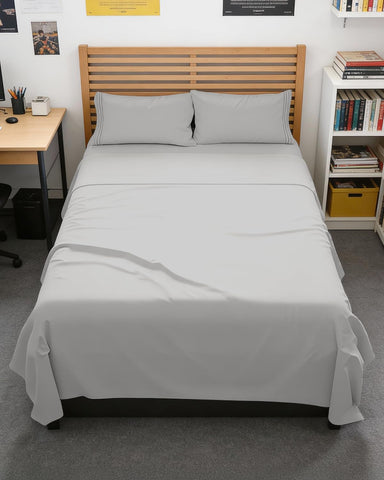 Full XL Sheets - 4 Piece Full XL Sheet Set - Soft & Cooling - French Grey