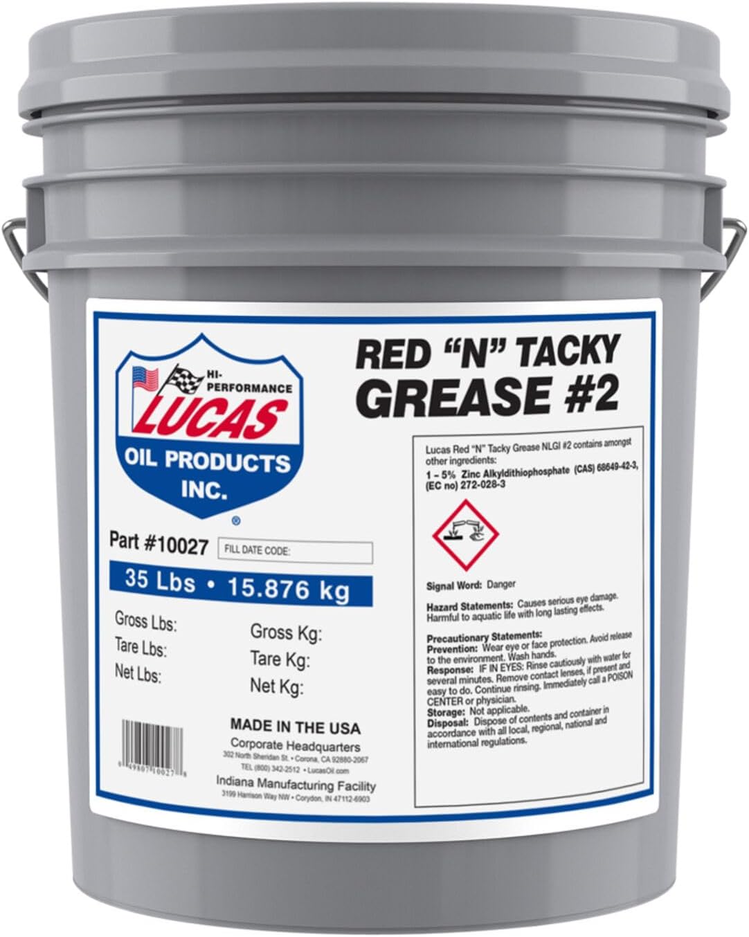 Lucas Oil 10574 Red "N" Tacky Grease - 1 Pound