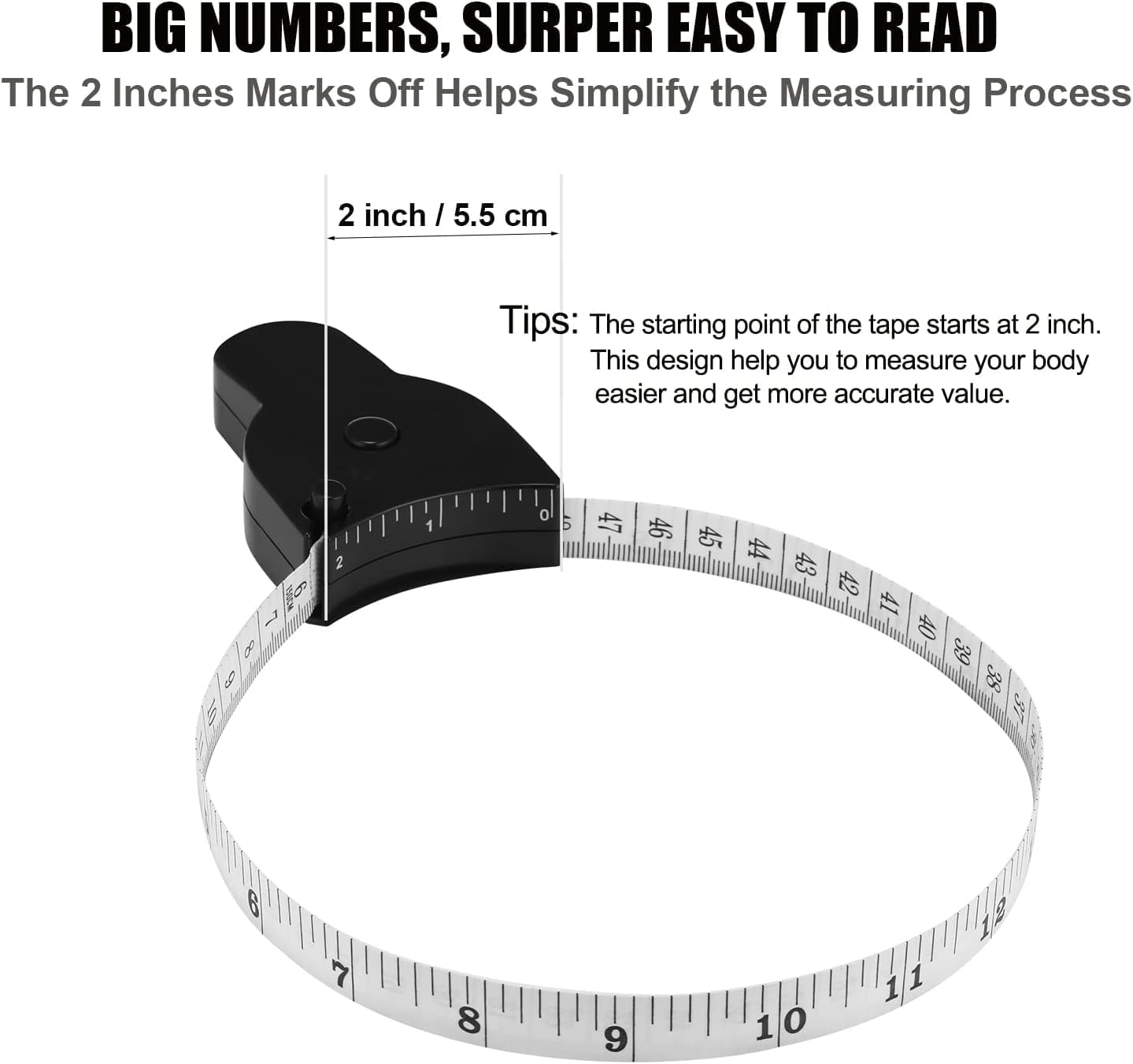 3 PCS Tape Measure Measuring Tape for Body Fabric Sewing 60"/150cm