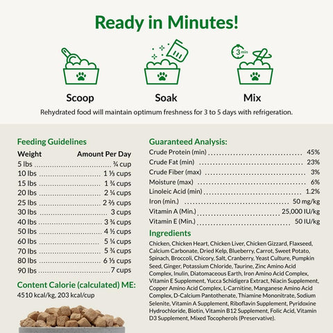 ULTIMATE PET NUTRITION Nutra Complete Freeze-Dried Dog Food Chicken 1lb x4