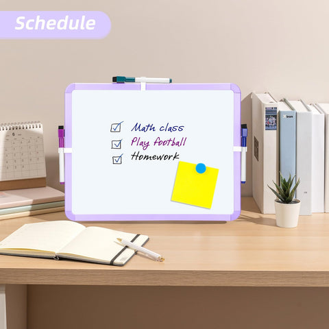 VUSIGN Magnetic Dry Erase Board, 14 x 11 Inches White Board, Purple