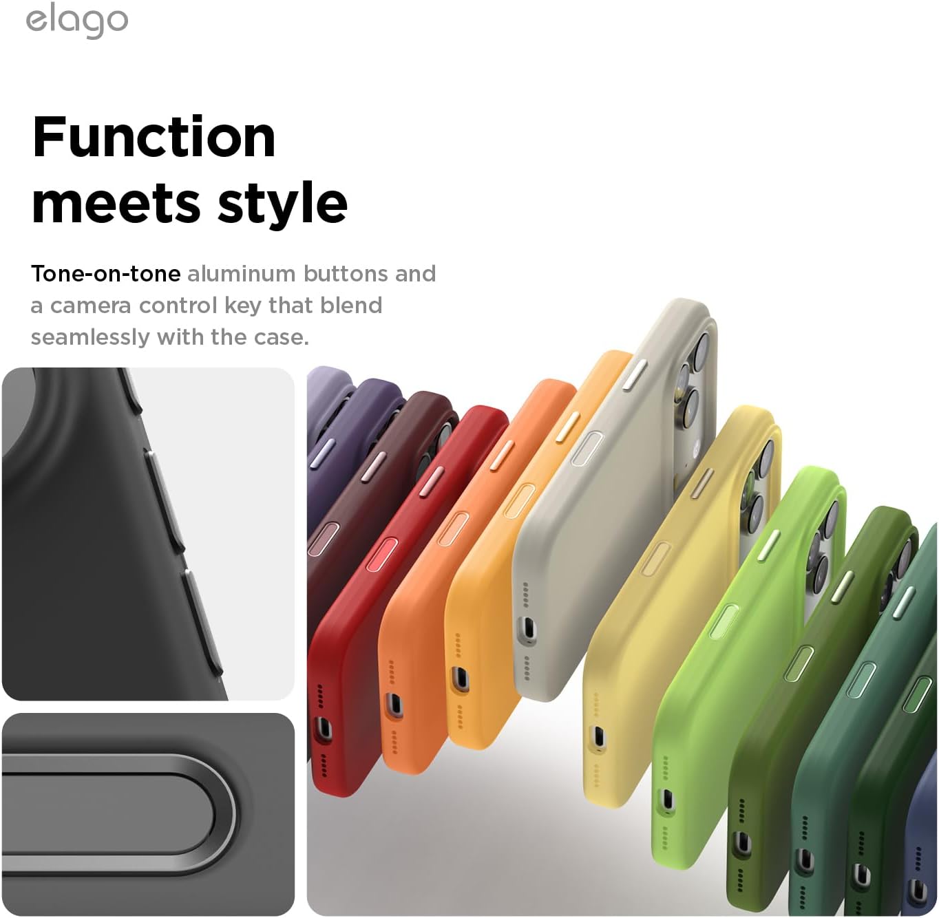 elago Premium Magnetic Silicone Case for iPhone 17 Pro Black