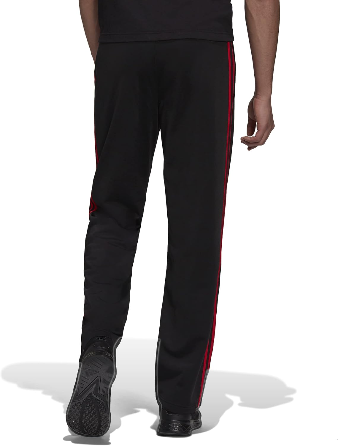 Adidas Mens Essentials Fleece Open Hem 3-Stripes Pants