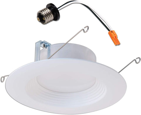 Halo LT 5 in / 6 in Integrated LED Recessed Retrofit Downlight Trim 600 Lumens 3000K Soft White 90 CRI Wet Location Listed Title 20 Compliant Energy Star Certified