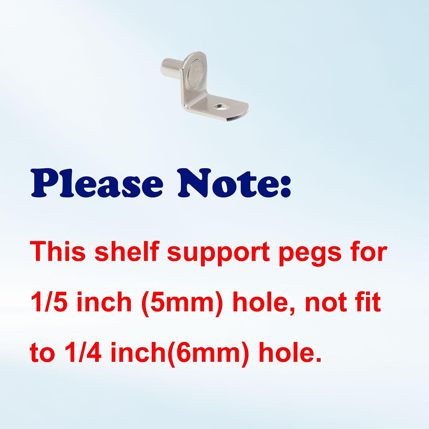 Shelf Support Pegs, 50 Pcs Shelf Pegs with Hole, 5mm (1/5 inch) Cabinet Shelf Bracket Pegs, L-Shaped Nickel Plated Shelf Pins Holders for Bookcase Kitchen Closet Shelf Shelves Furniture Cabinet