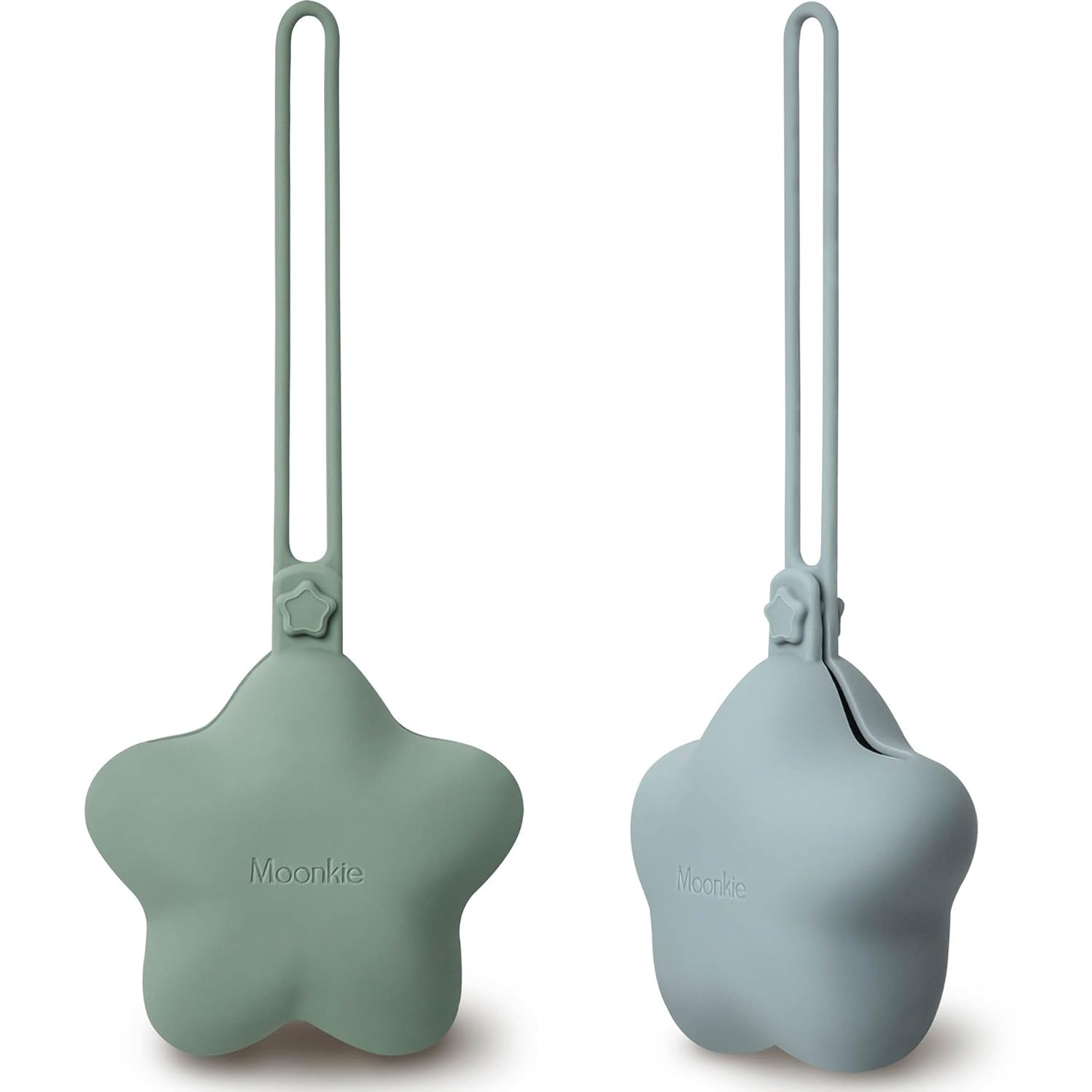 Moonkie Silicone Pacifier Holder Case: Cute Portable Pacifier Case, 2 Pack