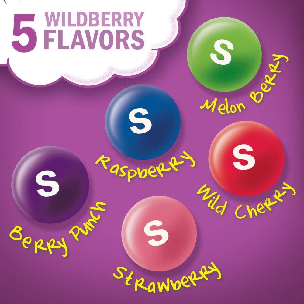 SKITTLES Wild Berry Chewy Candy Share Size Tear and Share Movie Night Party Favor Candy Snack, 15.6 Oz Resealable Bag (Pack of 3)