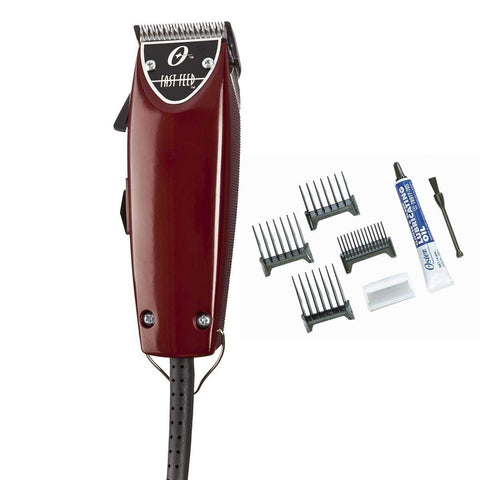 Oster Professional Fast Feed Adjustable Pivot Motor Clippers - Professional Hair Clippers for Men & Barbers - Whisper Quiet & Built for Seamless Length Changes - Includes 3 Comb Guides, Guard & More
