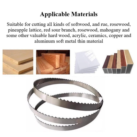 ZXHFSH Band Saw, 1 Piece 2240x6.35x0.35mm Bandsaw Blade 88-1/4''x1/4"" x0.014 6 TPI Woodworking Band Saw Blades for Non-Ferrous Metals Plastic, 170820