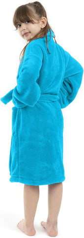 BC BARE COTTON Girls Kids Microfiber Fleece Shawl Robe