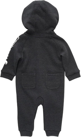Carhartt baby-boys Long-sleeve Hooded Zip-up Footless Jumpsuit One-piece Hoodie