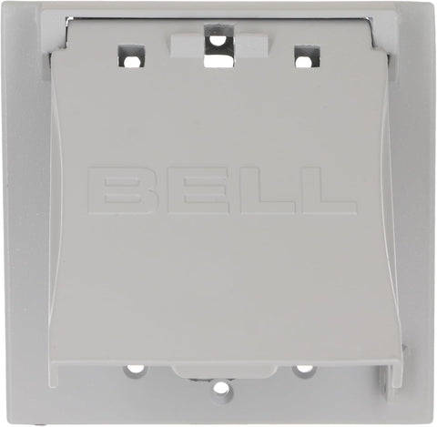 2-Gang Flip Weatherproof Cover, Vertical/Horizontal, 1-Device, 3-in-1, 2.25 in. diameter, Gray